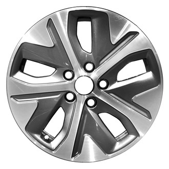 Replace® - 5-Slot Medium Charcoal Metallic with Machined Face 17x7 Alloy Factory Wheel - Remanufactured