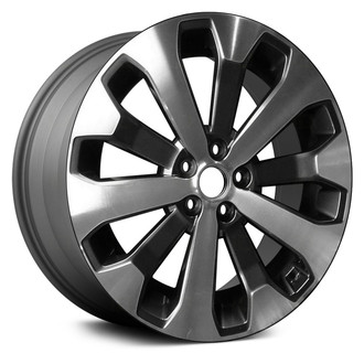Replace® - 20-Spoke Machined and Medium Charcoal Metallic 20x7.5 Alloy Factory Wheel - Replica