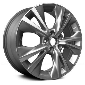 Replace® - 5 V-Spoke Dark Charcoal Metallic with Machined Face 18x7.5 Alloy Factory Wheel - Remanufactured