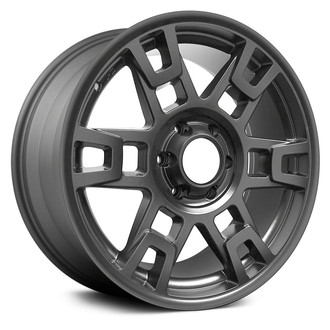 Replace® - 6 Split-Spoke Machined and Medium Charcoal Metallic 17x7 Alloy Factory Wheel - Remanufactured