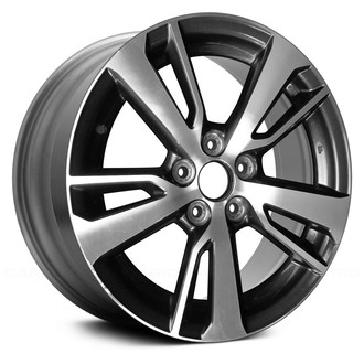 Replace® - Double 5-Spoke Charcoal with Machined Face 17x7 Alloy Factory Wheel - Remanufactured