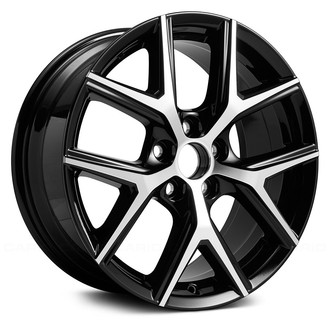 Replace® - 5 Y-Spoke Black with Machined Face 18x7.5 Alloy Factory Wheel - Replica