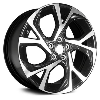 Replace® - 10 Spiral-Spoke Black with Machined Face 18x7 Alloy Factory Wheel - Remanufactured