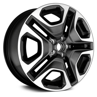 Replace® - 5 V-Spoke Black with Machined Face 19x7.5 Alloy Factory Wheel - Remanufactured