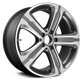 Replace® - 5-Spoke Dark Charcoal with Machined Face 18x8 Alloy Factory Wheel - Remanufactured