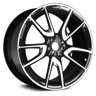 Replace® - 10-Spoke Machined and Gloss Black 21x8.5 Alloy Factory Wheel - Remanufactured