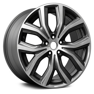 Replace® - 5 V-Spoke Charcoal Metallic with Machined Face 19x8 Alloy Factory Wheel - Remanufactured