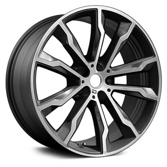 Replace® - 5 V-Spoke Dark Charcoal with Machined Face 20x9.5 Alloy Factory Wheel - Remanufactured
