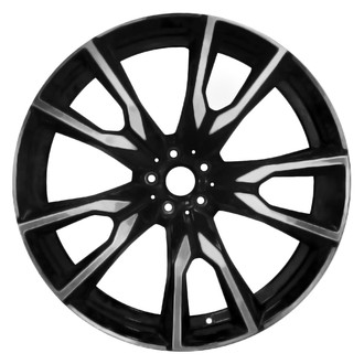 Replace® - 5 Split-Spoke Gloss Black with Machined Face 22x9.5 Alloy Factory Wheel - Remanufactured