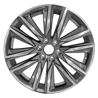 Replace® - 12-Spoke Polished Dark Bluish Charcoal 22x9 Alloy Factory Wheel - Remanufactured