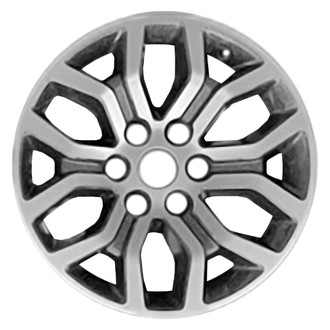 Replace® - 6 Split-Spoke Medium Dark Charcoal with Machined Face 18x8.5 Alloy Factory Wheel - Remanufactured