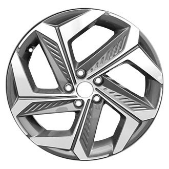 Replace® - 5-Spoke Dark Charcoal Metallic with Machined Face 19x7.5 Alloy Factory Wheel - Remanufactured