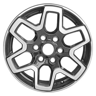 Replace® - 6 Split-Spoke Gloss Black with Machined Face 18x7.5 Alloy Factory Wheel - Remanufactured