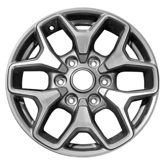 Replace® - 6 Split-Spoke Machined Dark Silver Metallic 17x8 Alloy Factory Wheel - Remanufactured