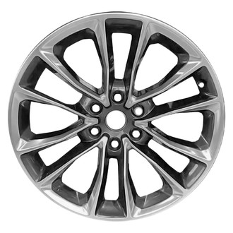 Replace® - 12 I-Spoke Polished Dark Charcoal 22x9 Alloy Factory Wheel - Remanufactured