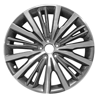 Replace® - 10 Split-Spoke Dark Bluish Charcoal with Machined Face 20x8 Alloy Factory Wheel - Remanufactured