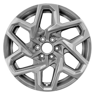 Replace® - 6 Split-Spoke Polished Dark Charcoal 20x9 Alloy Factory Wheel - Remanufactured