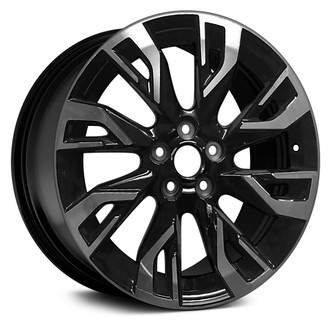 Replace® - 8 Double Spiral-Spoke Black with Machined Face 18x7 Alloy Factory Wheel - Remanufactured