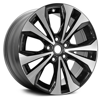 Replace® - 5 V-Spoke Black with Machined Face 18x7.5 Alloy Factory Wheel - Remanufactured