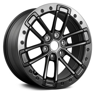 Replace® - 6 Double I-Spoke Machined and Dark Charcoal 17x8.5 Alloy Factory Wheel - Remanufactured