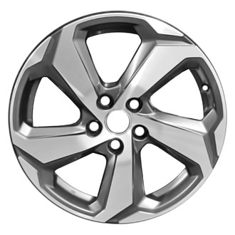 Replace® - 5 Spiral-Spoke Machined Medium Charcoal Metallic 18x7 Alloy Factory Wheel - Remanufactured