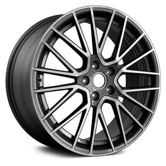 Replace® - 5 Double V-Spoke Machined and Dark Charcoal 21x9.5 Alloy Factory Wheel - Remanufactured