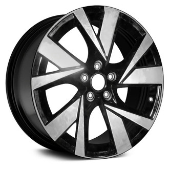 Replace® - 5 Double Spiral-Spoke Black 18x8 Alloy Factory Wheel - Remanufactured