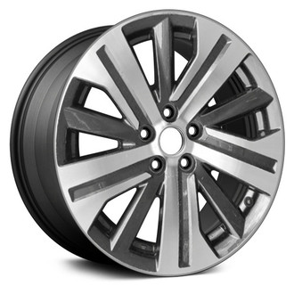 Replace® - 10-Spoke Machined and Dark Charcoal 18x7 Alloy Factory Wheel - Remanufactured