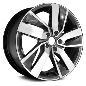 Replace® - 5 Double Spiral-Spoke Black 18x8 Alloy Factory Wheel - Remanufactured
