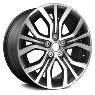 Replace® - 5 W-Spoke Black with Machined Face 18x7 Alloy Factory Wheel - Remanufactured