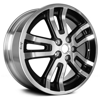 Replace® - Double 5-Spoke Black with Machined Face 18x7 Alloy Factory Wheel - Remanufactured