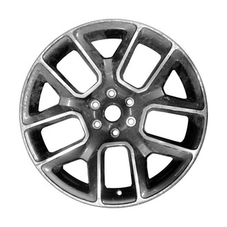 Replace® - 5 V-Spoke Black with Polished Accents 20x9 Alloy Factory Wheel - Replica