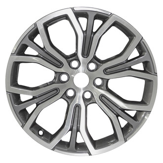 Replace® - 6 Split-Spoke Machined Dark Charcoal 22x9 Alloy Factory Wheel - Remanufactured