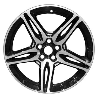 Replace® - Double 5-Spoke Machined Face with Black Inset and Pockets 19x8 Alloy Factory Wheel - Replica