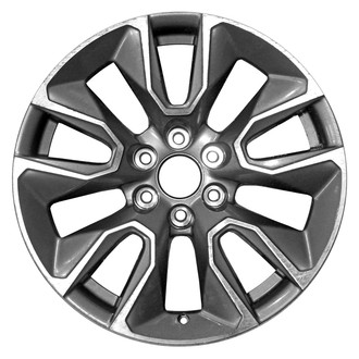 Replace® - 10-Spoke Machined and Dark Charcoal Metallic 20x9 Alloy Factory Wheel - Replica
