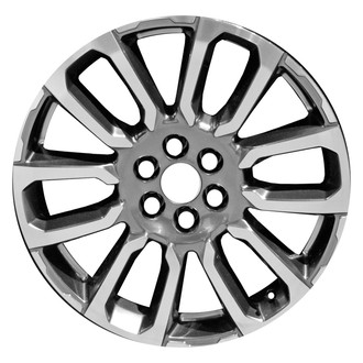 Replace® - 6 Double-Spoke Machined Deep Black Smoked Hyper 20x8 Alloy Factory Wheel - Replica