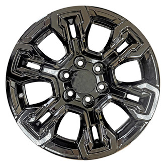 Replace® - 6 Split-Spoke All Painted Black 18x8.5 Alloy Factory Wheel - Replica