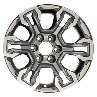 Replace® - 6 Split-Spoke Machined Black and Gold 18x8.5 Alloy Factory Wheel - Replica