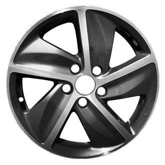 Replace® - 5 Turbine-Spoke Gray Pockets with Machined Face 17x7.5 Alloy Factory Wheel - Replica