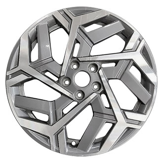 Replace® - 5 Split-Spoke Machined Dark Bluish Charcoal 19x7.5 Alloy Factory Wheel - Remanufactured