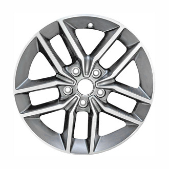 Replace® - Double 5-Spoke Machined Dark Charcoal Satin 18x8 Alloy Factory Wheel - Remanufactured