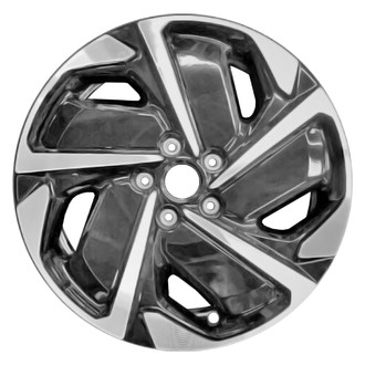 Replace® - 5-Slot Machined Gloss Black 17x7 Alloy Factory Wheel - Remanufactured