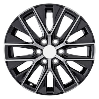 Replace® - 6 Split-Spoke Machined Gloss Black 20x7.5 Alloy Factory Wheel - Remanufactured