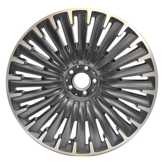 Replace® - 24 I-Spoke Machined Flange Black Matte 22x9.5 Alloy Factory Wheel - Remanufactured