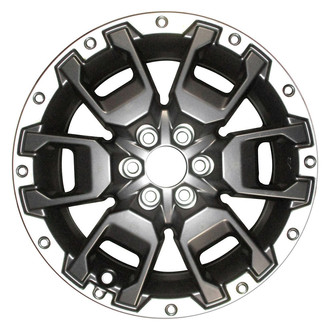Replace® - 6 Split-Spoke Machined Flange Dark Charcoal Matte 17x7.5 Alloy Factory Wheel - Remanufactured