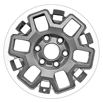 Replace® - 12 I-Spoke Machined Flange Black Matte 17x7.5 Alloy Factory Wheel - Replica