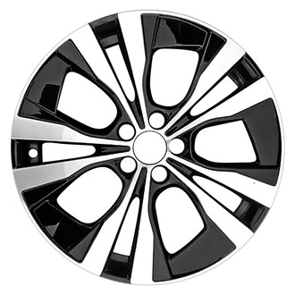 Replace® - Double 5-Spoke Machined Gloss Black 18x7.5 Alloy Factory Wheel - Remanufactured