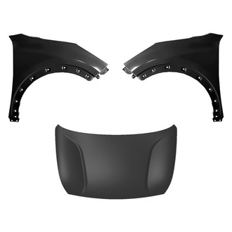 Replace® BNDL-206383 - 3-Piece (Hood Panel, Front Driver and Passenger Side Fender) (CAPA Certified)