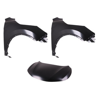 Replace® - 3-Piece (Hood Panel, Front Driver and Passenger Side Fender) (Platinum Plus)