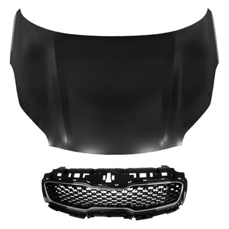 Replace® - 2-Piece (Hood Panel, Grille) (CAPA Certified)